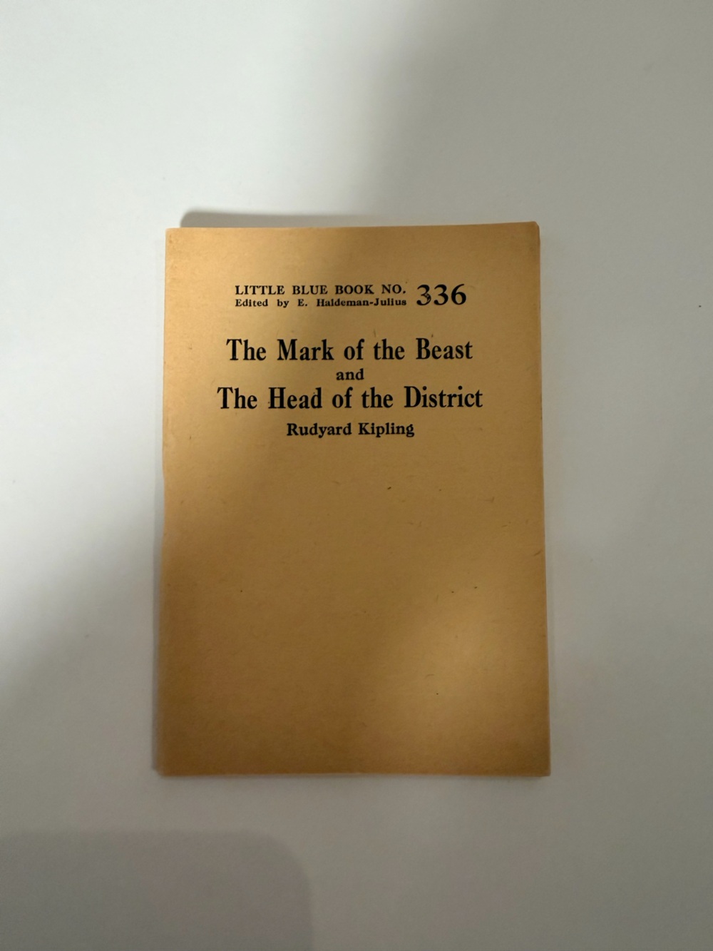 Vintage Rudyard Kipling The Mark of the Beast & The Head of the District Little
